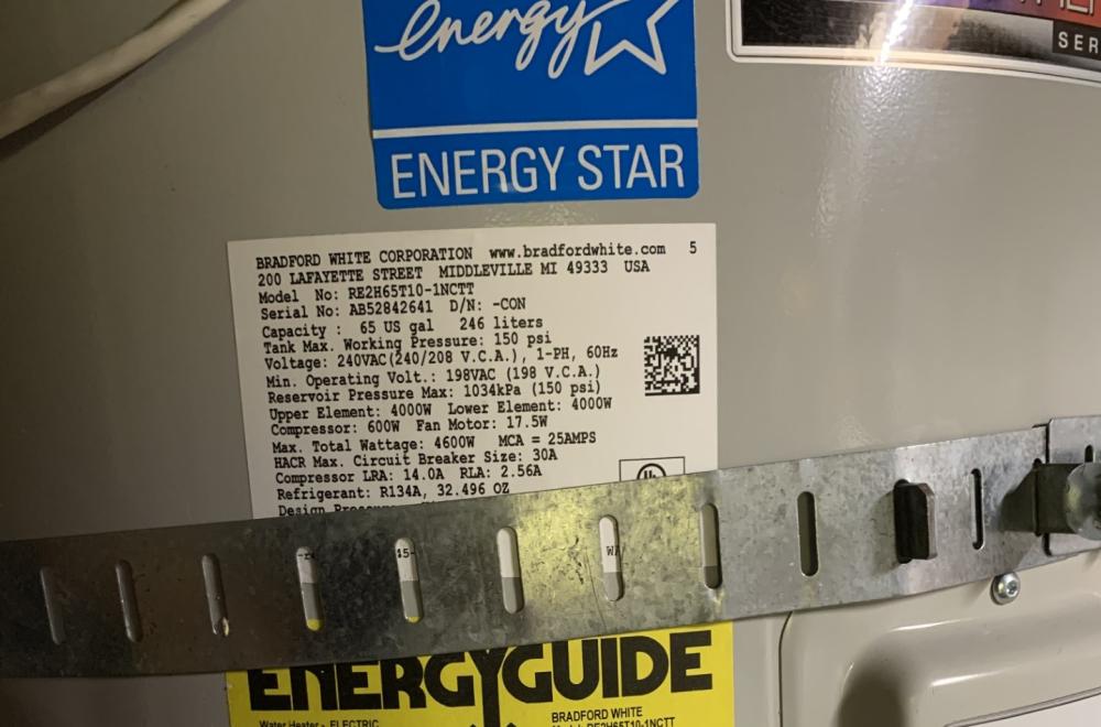 heat pump label